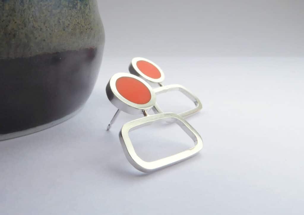 Colourblock Drop Earrings